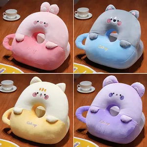 Oreiller de sieste en peluche animale en quatre couleurs pour le confort au bureau