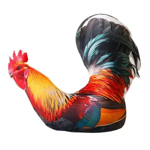 Realistic rooster plush toy decorative 3D simulation chicken pillow for kids and home decor
