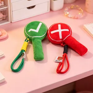 Cute plush hand-held Yes/No indicator paddles for photography and creative video props