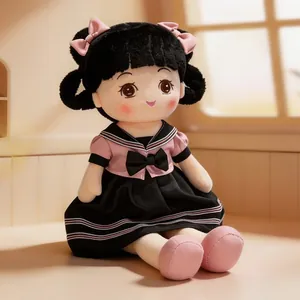 Academy Style Girl Plush Doll Soft Stuffed Toy Sailor Suit School Uniform Kawaii Girl Doll For Kids Birthday Gift