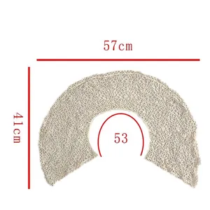 Detail showing the dimensions of the large rose embroidered lace hollow-out fake collar