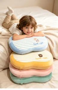 Cute cat-belly style cooling memory foam nap pillows in pastel colors for office and kids
