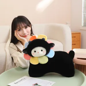Cuscino di peluche a forma di pecora girasole colorata