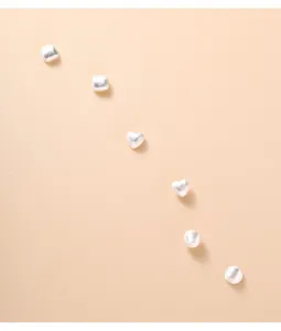 Frosted 990 sterling silver stud earrings in heart, square and round geometric shapes