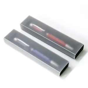 Minimalista Trasparente Opaco Cancelleria Penna Imballaggio Scatola Regalo Cartone Nero Stile Cassetto Finestra Astuccio Organizer