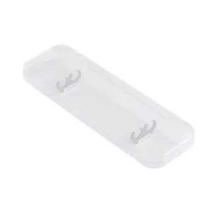 Custodia in plastica trasparente per due matite per sopracciglia o pennelli trucco.
