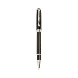 Elegant black carbon fiber metal rollerball pen for professional office writing needs