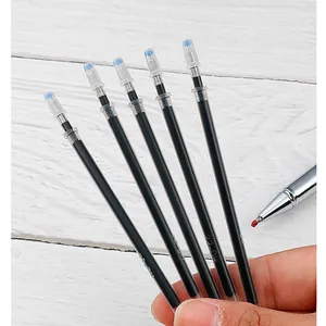 Replacement black ink crystal pen refills for rollerball and gel pens set of five