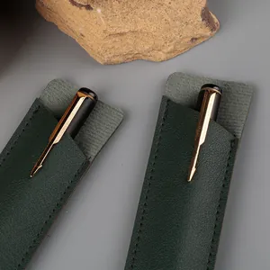 Custodia per penne minimalista in pelle PU con apertura a taglio per penne stilografiche