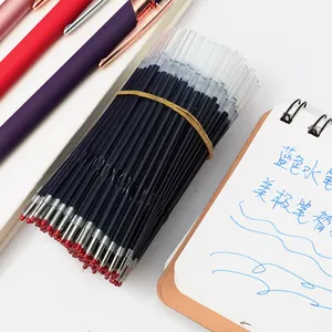 Set of premium blue gel pen refills with bullet tip for smooth writing and replacement