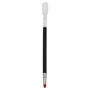 70mm black ink neutral pen refill with transparent plastic barrel and metal tip for office writing