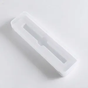 Astuccio in Plastica Trasparente Opaca Scatola Rettangolare per Cancelleria Confezione Regalo Minimalista per Penne e Cosmetici
