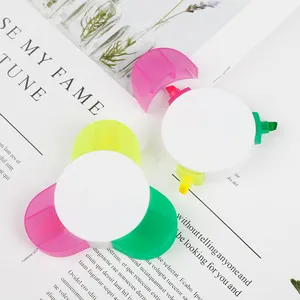 Evidenziatore a 3 Colori a Forma di Fiore Creativo Forma di Petalo Punta a Scalpello Pennarello Fluorescente per Studenti Ufficio Scuola Plastica
