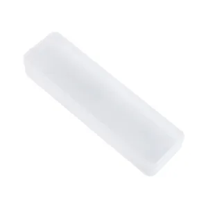 Scatola portaoggetti rettangolare in plastica trasparente smerigliata per cartoleria o cosmesi