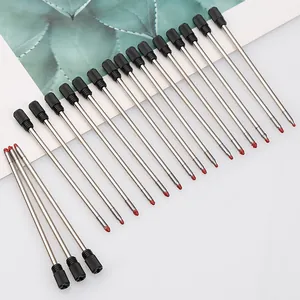 Metal Gel Pen Refill Rotating Writing Replacement Office Stationery Ballpoint Ink Cartridge for Smooth Signature