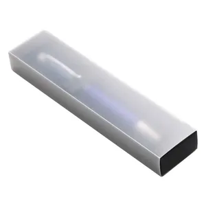 Scatola per penne smerigliata trasparente con base nera per confezione regalo di lusso