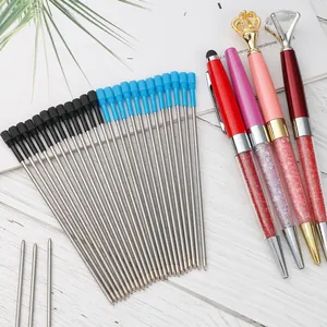 Universal Metal Ballpoint Pen Refills Stainless Steel Rotating Oil Based Ink Replacement For Office School Stationery
