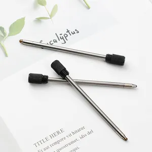 High quality 55mm metal ballpoint pen refills with black and blue ink for crystal pens