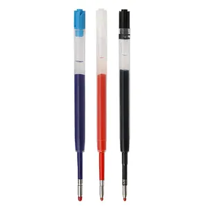 Three-pack of universal 424 gel pen refills including blue, red and black ink colors