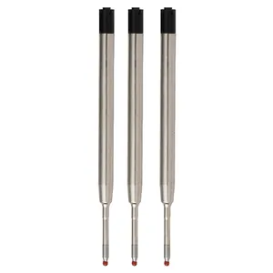 Σετ τριών μεταλλικών ανταλλακτικών στυλό rollerball με μαύρο μελάνι και σώμα χαλκού