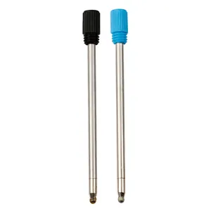 Pair of replacement 55mm ballpoint pen refills in black and blue for crystal pens