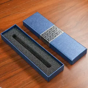 Boîte Cadeau pour Stylo en Carton Affaires Luxe Totem Nuages de Bon Augure Doublure Éponge Étui pour Stylo Plume Bureau