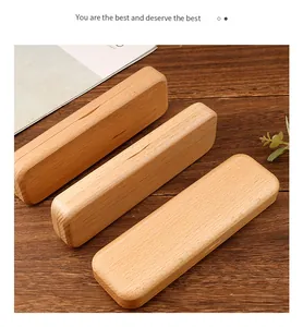 Set de tres estuches de madera de arce para bolígrafos con tapas magnéticas