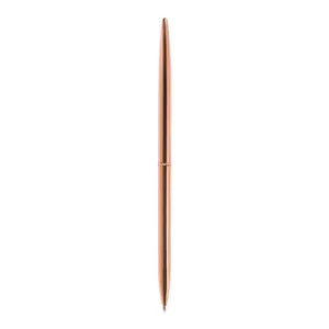 Elegant slim rose gold metallic ballpoint pen for business and professional office use