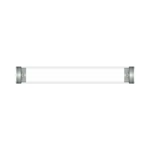 Minimalist transparent cylindrical plastic pencil case with gray end caps