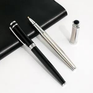 Professional Business Metal Rollerball Pen Minimalist Sign Pen 0.5mm Nib Brushed Metal Executive Writing Pen For Office School Supplies