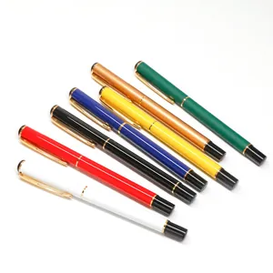 Luxury 801 Metal Copper Rollerball Pen Heavy Hand Feel Business Writing Gift Pen For Office Stationery Black Red Blue White 0.5mm Ink