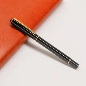 Premium black metal signature pen with gold accents for corporate gift and office use