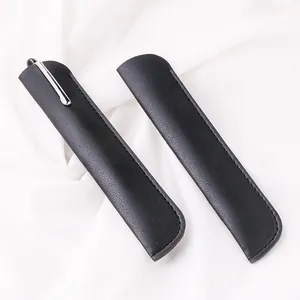 Premium schwarze PU-Leder Stifthülle, kompatibel mit Apple Pencil 1. und 2. Generation