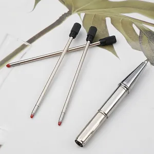 Premium 7cm metal gel pen refills with 0.5mm fine tip and durable stainless steel body