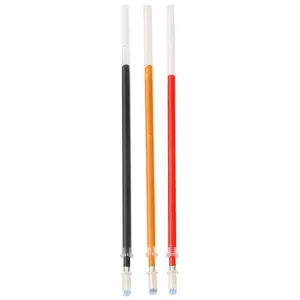 Set of three universal universal gel pen refills in black, red and orange ink colors