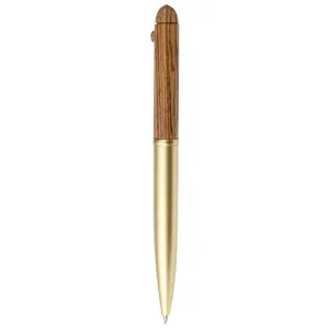 Vintage brass and sandalwood business rollerball pen for professional office signing