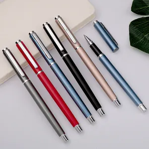 Professional Metal Business Rollerball Pen 0.5mm Stainless Steel Signing Pen For Office School Supplies Executive Writing Gift