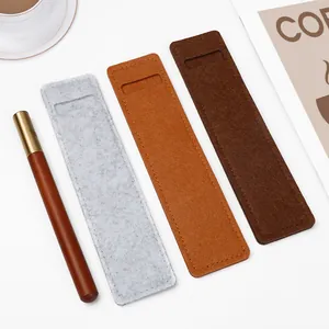 Minimalist Felt Pencil Case Single Pen Sleeve Portable Stationery Storage Bag For Fountain Pens Office Student Supplies