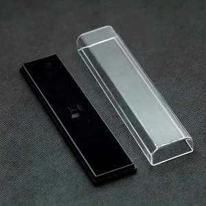Astuccio Regalo per Penne Quadrato Trasparente Minimalista Scatola di Immagazzinaggio in Plastica per Penna Singola Ufficio
