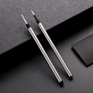 0.5mm Universal Metal Rollerball Pen Refills Standard Threaded Plug-in Replacement Ink For Business Signet Pens Black Blue Ink