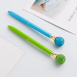 Penne a sfera creative in metallo con sfere di strass scintillanti