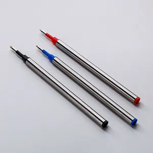 High-quality universal 11.2cm metal rollerball pen refills in black blue and red ink