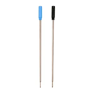 Premium metal ballpoint pen refills set including black and blue ink for twist pens