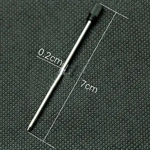 7cm silver metal ballpoint pen refill with 0.2cm tip diameter for crystal pens