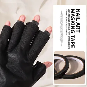 Nail Art Black Masking Tape UV Protection Gloves Physical Shading Anti-Blackening Tape For Manicure Light Nail Salon Tool
