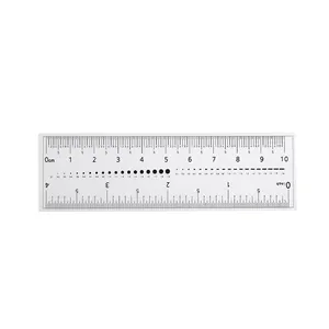 Righello flessibile in PVC trasparente per misurare unghie naturali e unghie finte