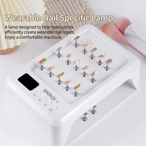 72W LED UV Nail Lamp Professional Rechargeable Fast Drying Manicure Machine For Press On Nails White Professional Nail Dryer With Timer