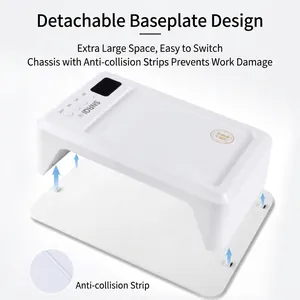 72W Rechargeable LED UV Nail Lamp with Detachable Base and Anti-collision Strip