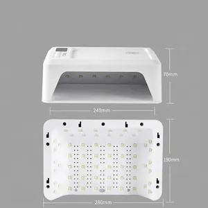 Professional 72W high power UV LED nail lamp dryer for salon quality manicures and pedicures