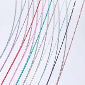 Professional multi-color thin metal chains for nail art decoration and DIY manicure design